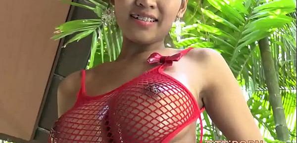 Beautiful Busty Asian Girl In Pool